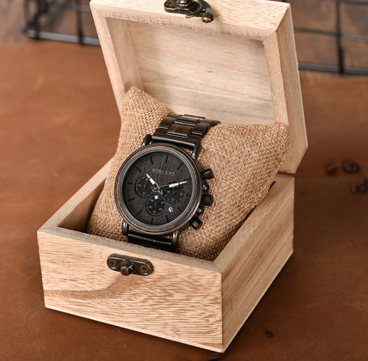 Premium Wooden Timepiece: Elegant Luxury Watch