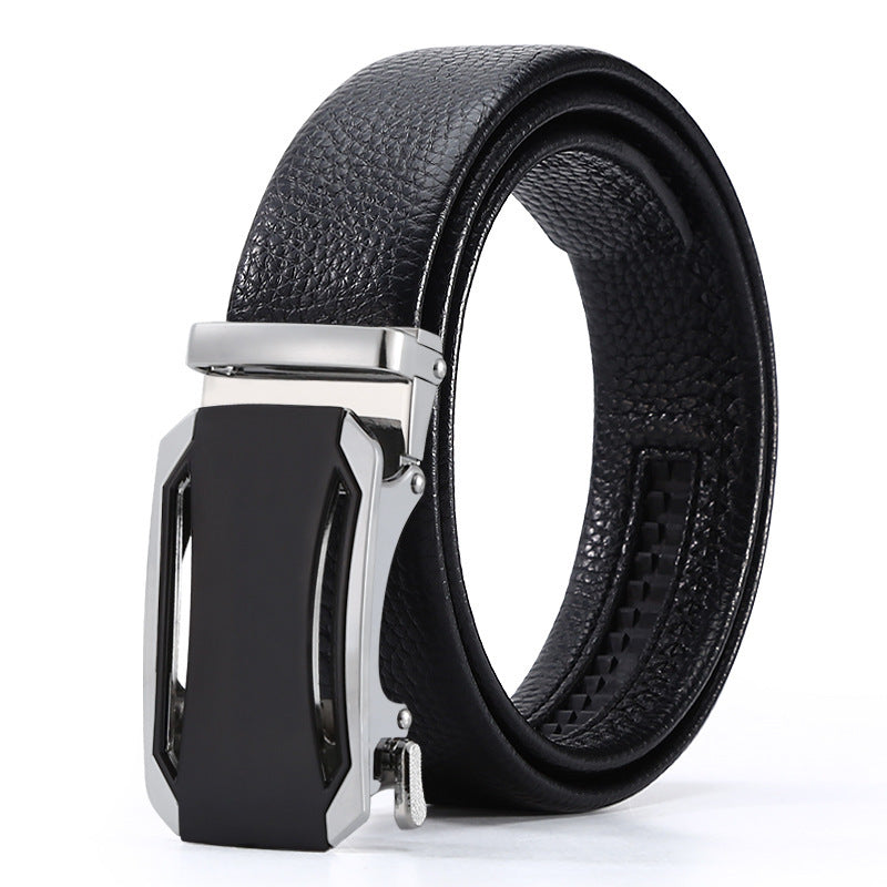 Men's Automatic Leather Buckle Business Belt