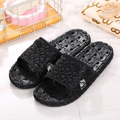 Summer slippers bathroom drain thick hollow plastic anti-skid slippers and men's and women's indoor home couples