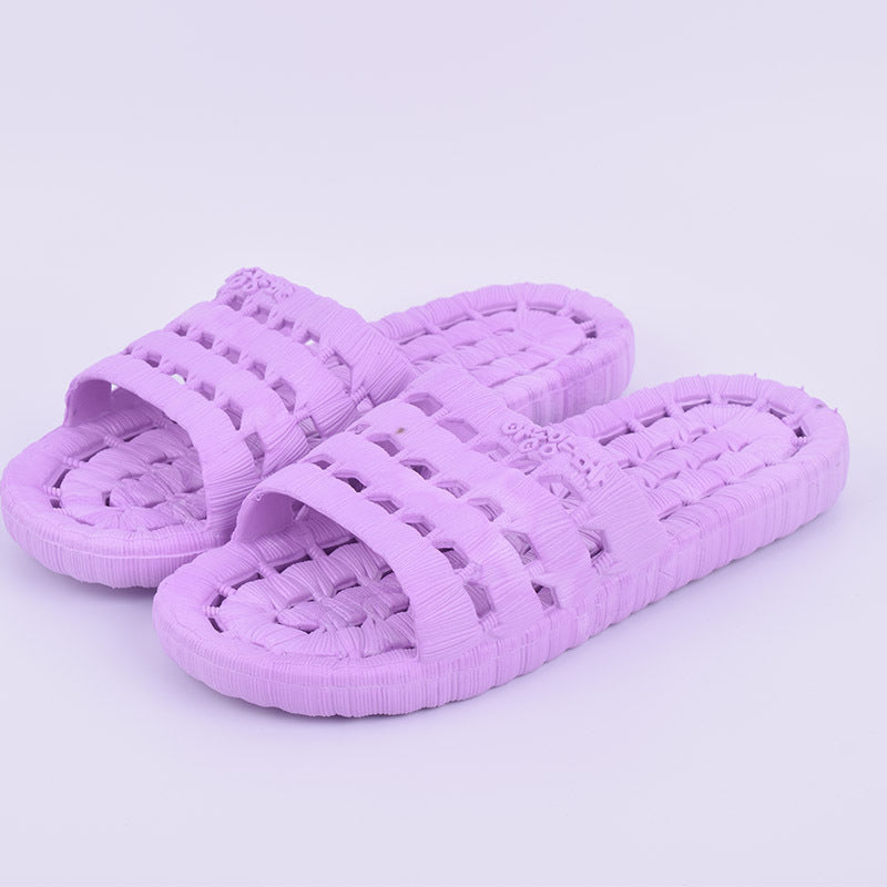 Bathroom slippers summer leakproof indoor anti skid men couple thick soft bottom plastic PVC cool slippers