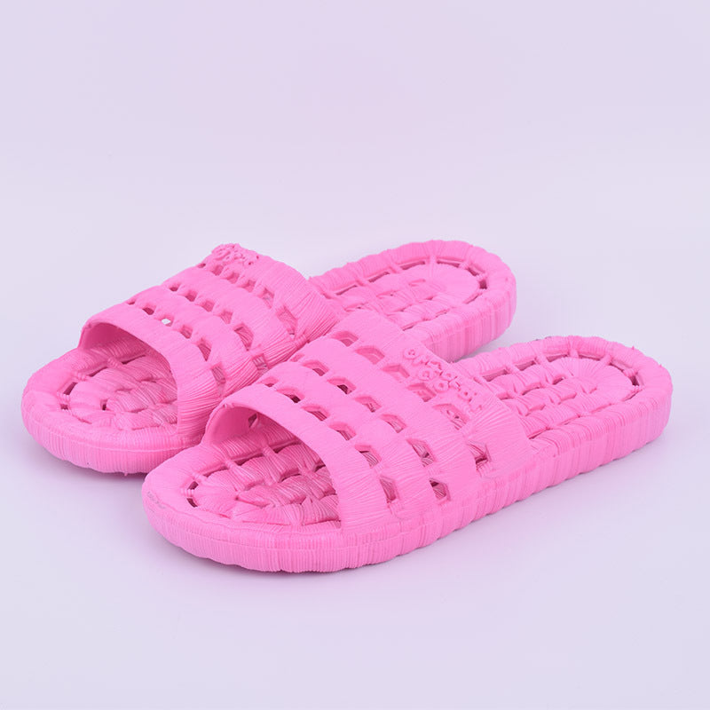 Bathroom slippers summer leakproof indoor anti skid men couple thick soft bottom plastic PVC cool slippers