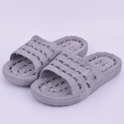 Bathroom slippers summer leakproof indoor anti skid men couple thick soft bottom plastic PVC cool slippers