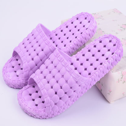 Bathroom slippers summer leakproof indoor anti skid men couple thick soft bottom plastic PVC cool slippers