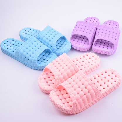 Bathroom slippers summer leakproof indoor anti skid men couple thick soft bottom plastic PVC cool slippers