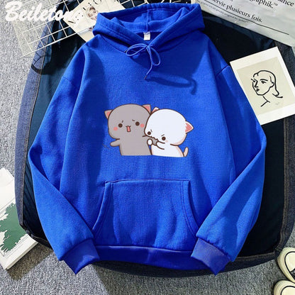 Women's Cartoon Printed Casual Hoodie