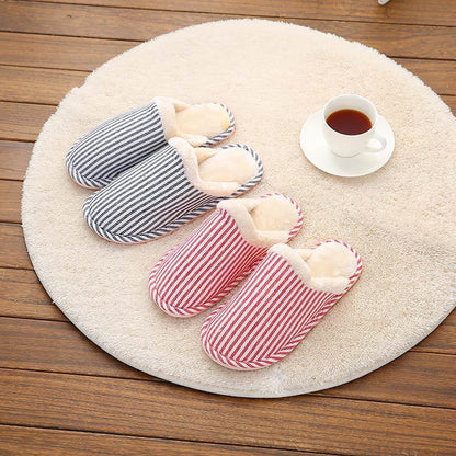 Winter slippers indoor home heating cotton slippers couple floor spring autumn home women anti slip cotton towing