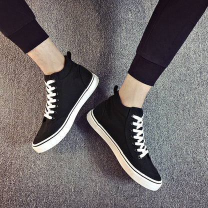 Manufacturers selling canvas casual shoes black shoes shoes lazy Korean students all-match shoes