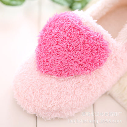 Autumn and winter warm indoor shoes loving lady bag with cotton slippers skid shoes thickened floor confinement girls