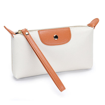 First Layer Women's Leather Handbag Large Capacity Clutch Phone Holder Handbag