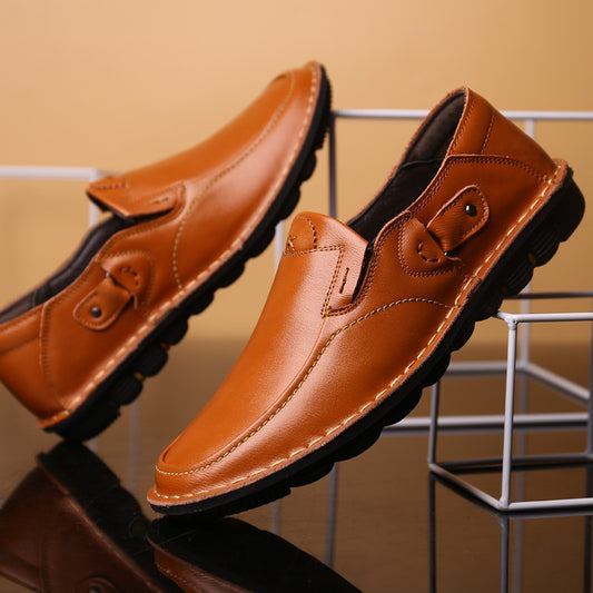 new men's leather shoes, dress shoes autumn male leather shoes business dad set foot shoes wholesale