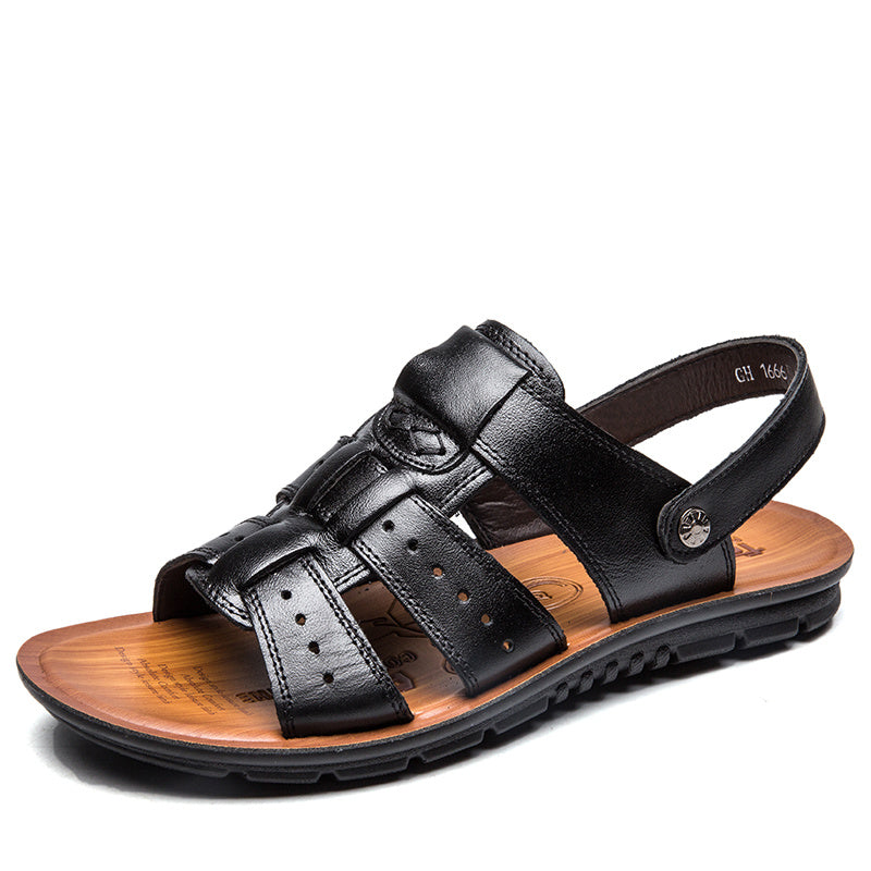 Household slippers Men's slippers breathable leather sandals
