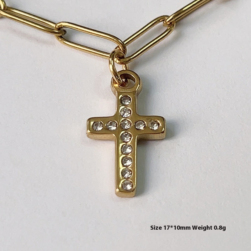 Single Pendant Stainless Steel Cast Ornament Cross