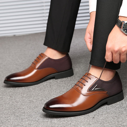 Men's large size business casual shoes British fashion men's shoes