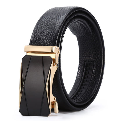 Men's Automatic Leather Buckle Business Belt