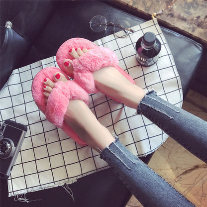 Fashionable new style maomo slippers Europe station fur body ladies wear hair slippers and slippers