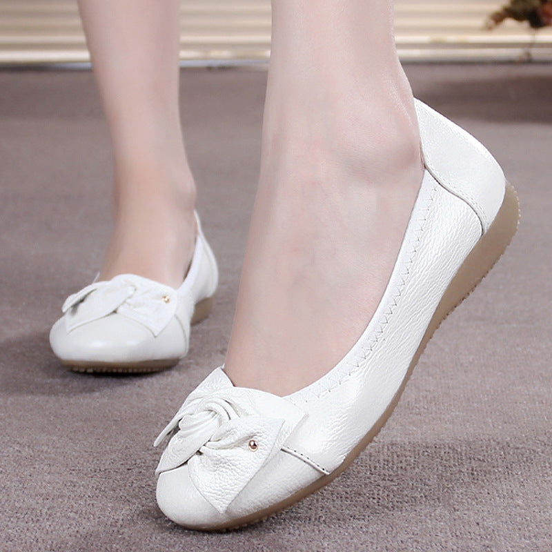 Flat shallow mouth middle-aged women's shoes