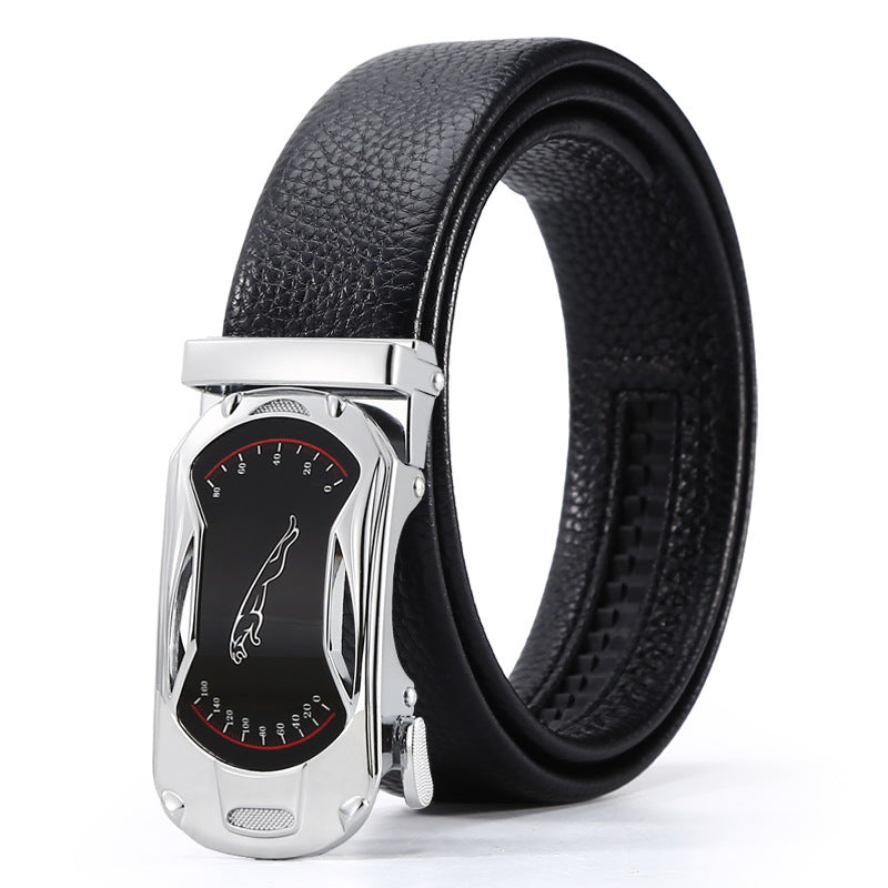 Men's Automatic Leather Buckle Business Belt