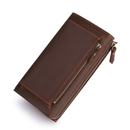 Leather Hand-held Plus-sized Capacity Hand-held Mobile Phone Wallet