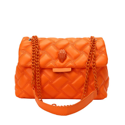Plaid Embossed Chain Personality Shoulder Bag