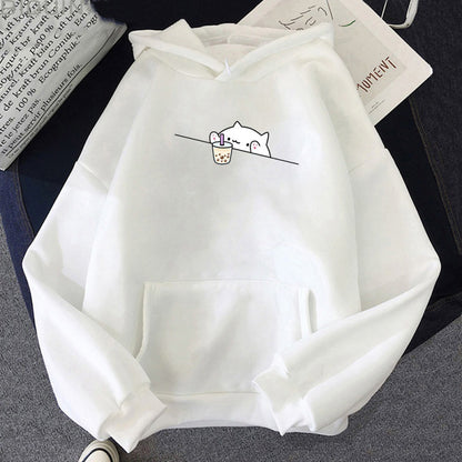 Women's Hooded Sweatshirt Polyester Fiber Sweater