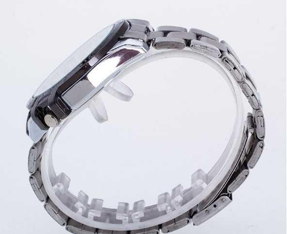 High grade fashionable steel belt, men's sports quartz watch, calendar, false three eye dial, foreign trade popular Watch