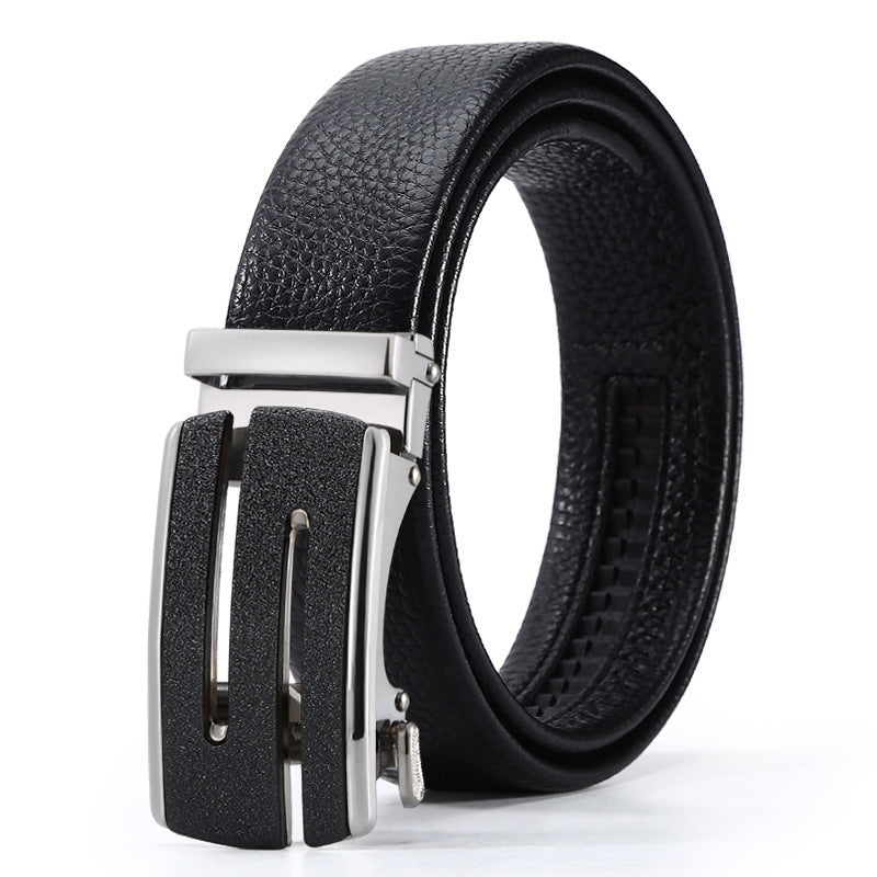 Men's Automatic Leather Buckle Business Belt