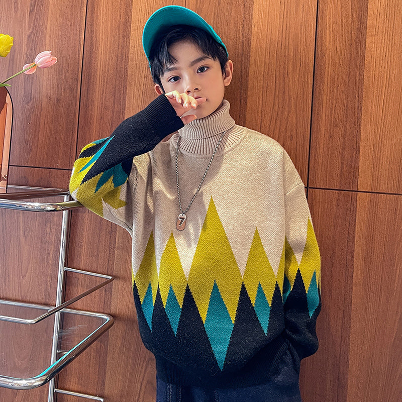 Boys High-neck Winter New Style Sweater