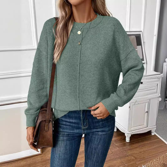 Simple Women's Knitted Sweater Pullover