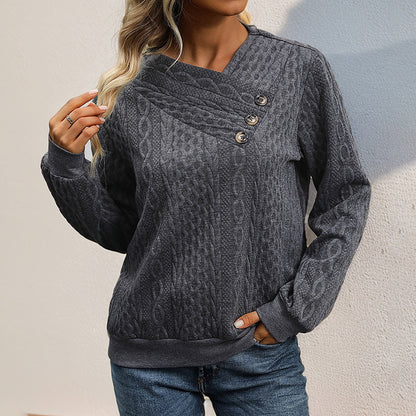 Women's Wear Long Sleeve Pleated Sweater