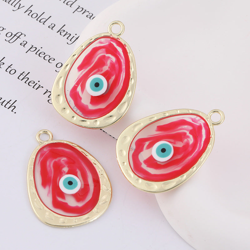 Alloy Oil Dripping Devil's Eye Ornament Pendant