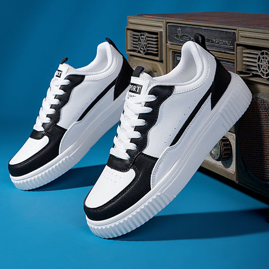 White Breathable Sneakers in Korean Style