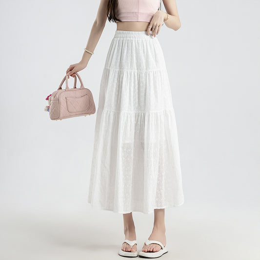 A- Line Mid-length Umbrella Skirt