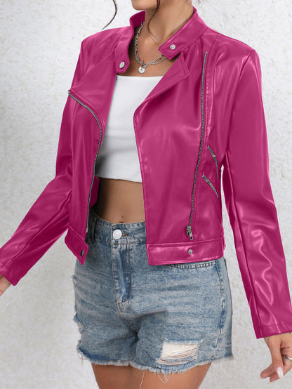 Fashionable All-match Leather Jacket