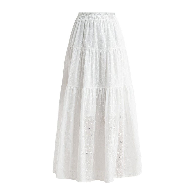 A- Line Mid-length Umbrella Skirt