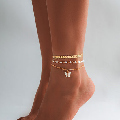 Beach Star Tassel Ankle Ring Simple Foot Ornaments