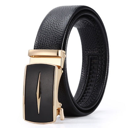 Men's Automatic Leather Buckle Business Belt