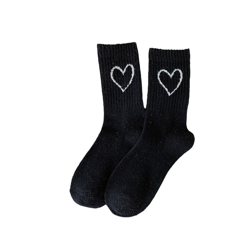 Woolen Women's Japanese Sweet And Caring Mid Length Socks