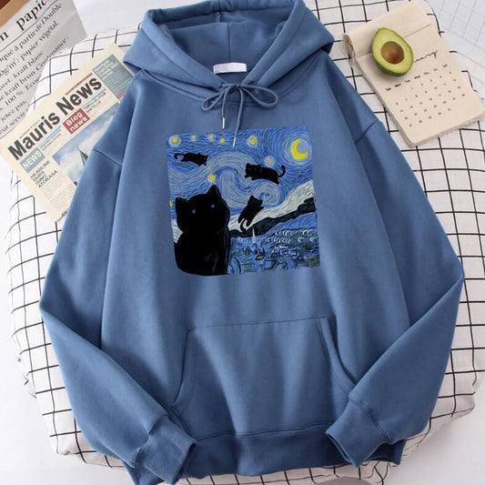 European And American Cartoon Printed Hoodie Fashion Fleece Sweatshirt Casual