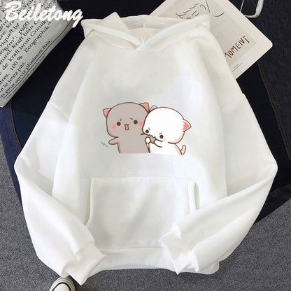 Women's Cartoon Printed Casual Hoodie