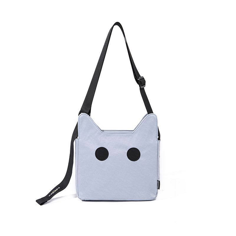 Cat-shaped Shoulder Messenger Bag Large Capacity Canvas Nylon Bag