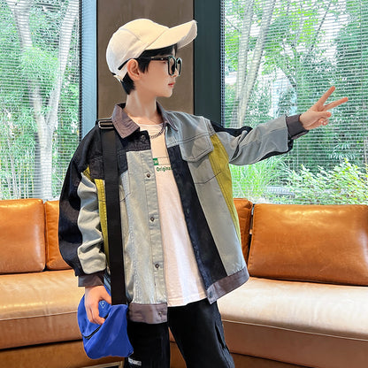 Boys' Fashion Stitching Spring Jacket