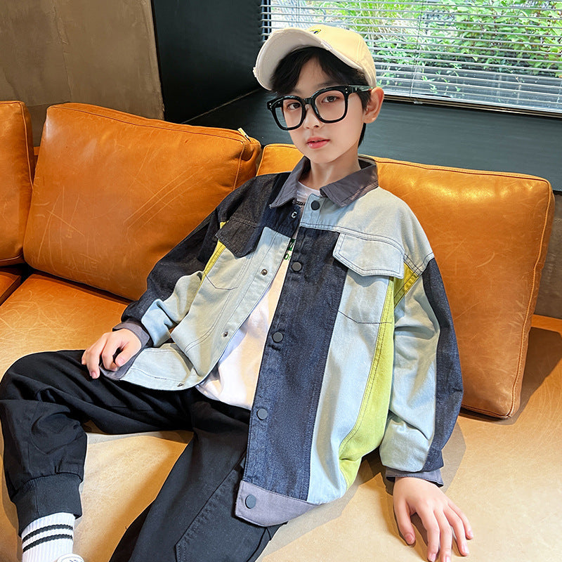 Boys' Fashion Stitching Spring Jacket