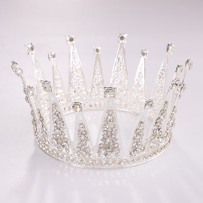 Alloy Retro Round Bridal Crown Hair Ornament