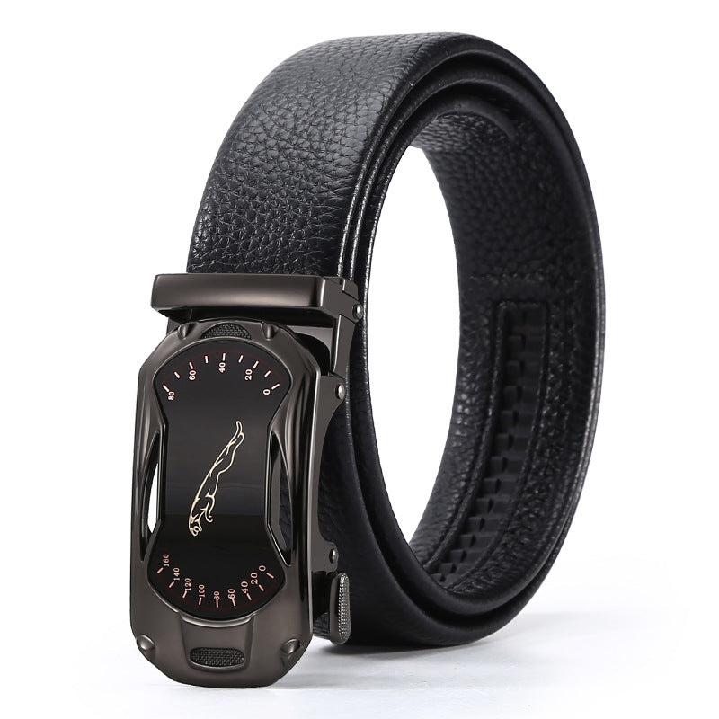 Men's Automatic Leather Buckle Business Belt