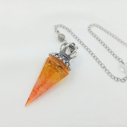 Crystal Gravel Resin Cone Pendant