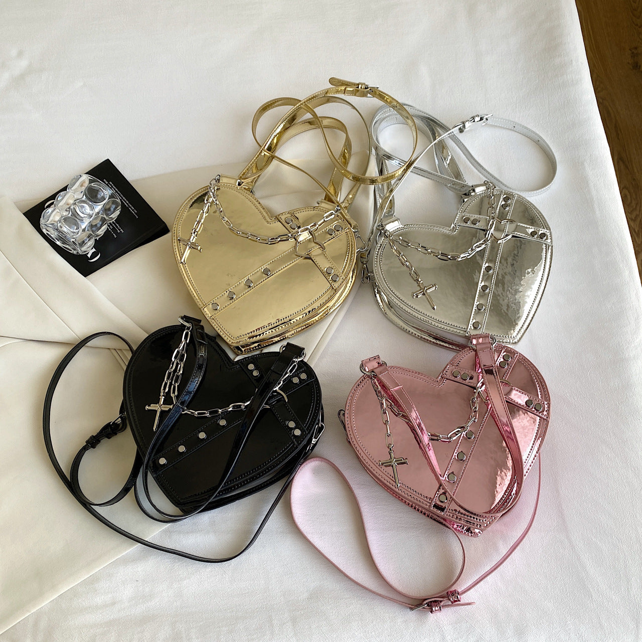 Chain Heart-shaped Bags Large Capacity Love Shoulder Bag For Women Valentine's Day