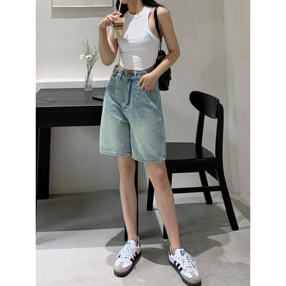 American Retro Casual Women's Denim Shorts