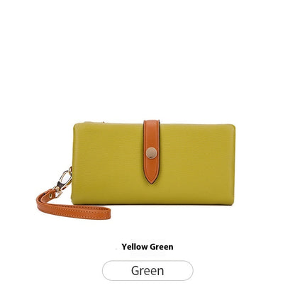 Women's Wallet Contrast Color Hasp Long Zipper Multi-functional Simple Fashion Clutch