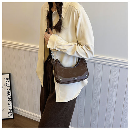 Women's Frosted Vintage Autumn And Winter Textured Shoulder Messenger Bag