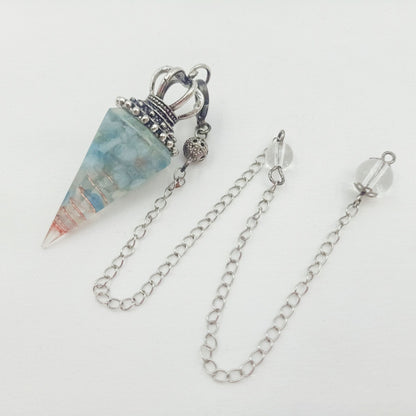 Crystal Gravel Resin Cone Pendant